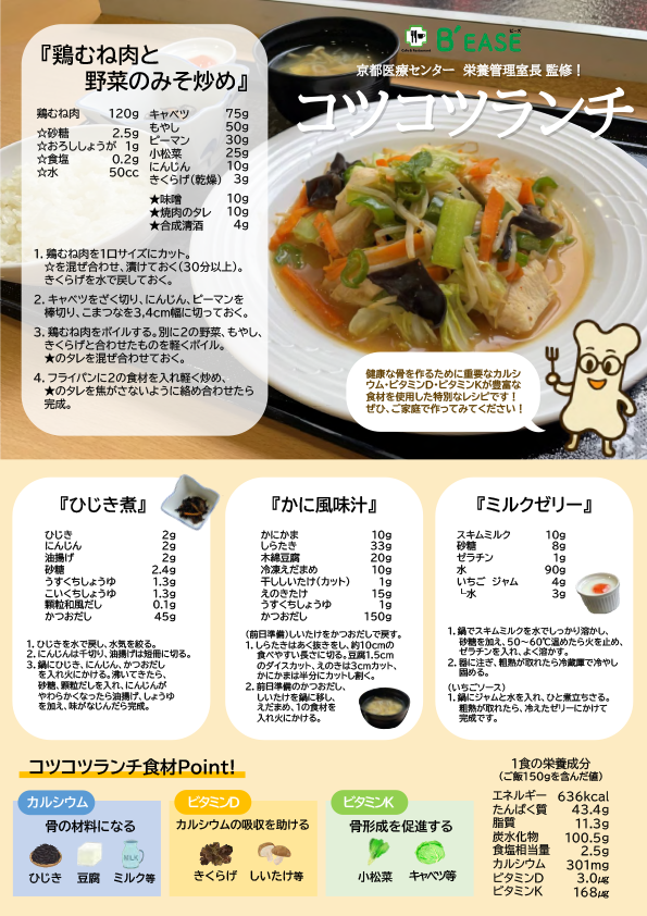 世界骨粗鬆症デー2025特別メニューのレシピ